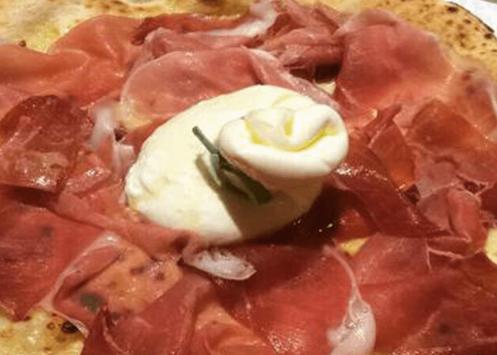 Crudo Burrata Pizza