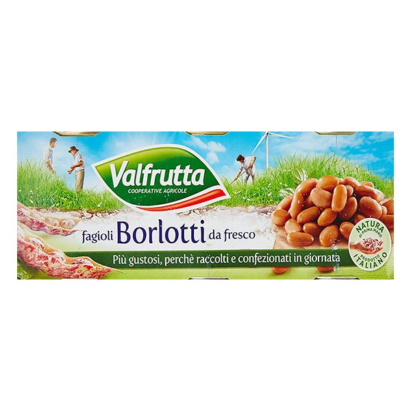 Fagioli Borlotti Valfrutta 3x400 Gr