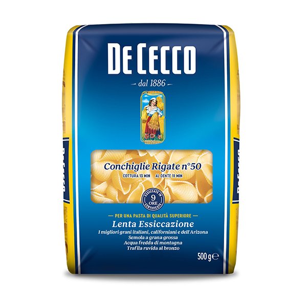 Pasta Dececco Conchiglie Rigate Gr500