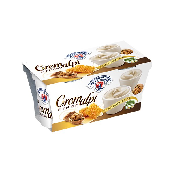 Yogurt Vipiteno Cremalpi Miele E Noci 2x125 Gr