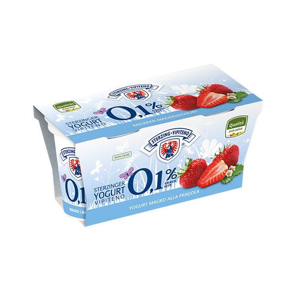 Yogurt Vipiteno Fragola Magro 2x125 Gr