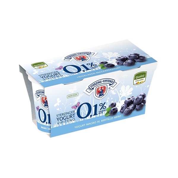 Yogurt Vipiteno Magro Mirtillo 2x125 Gr