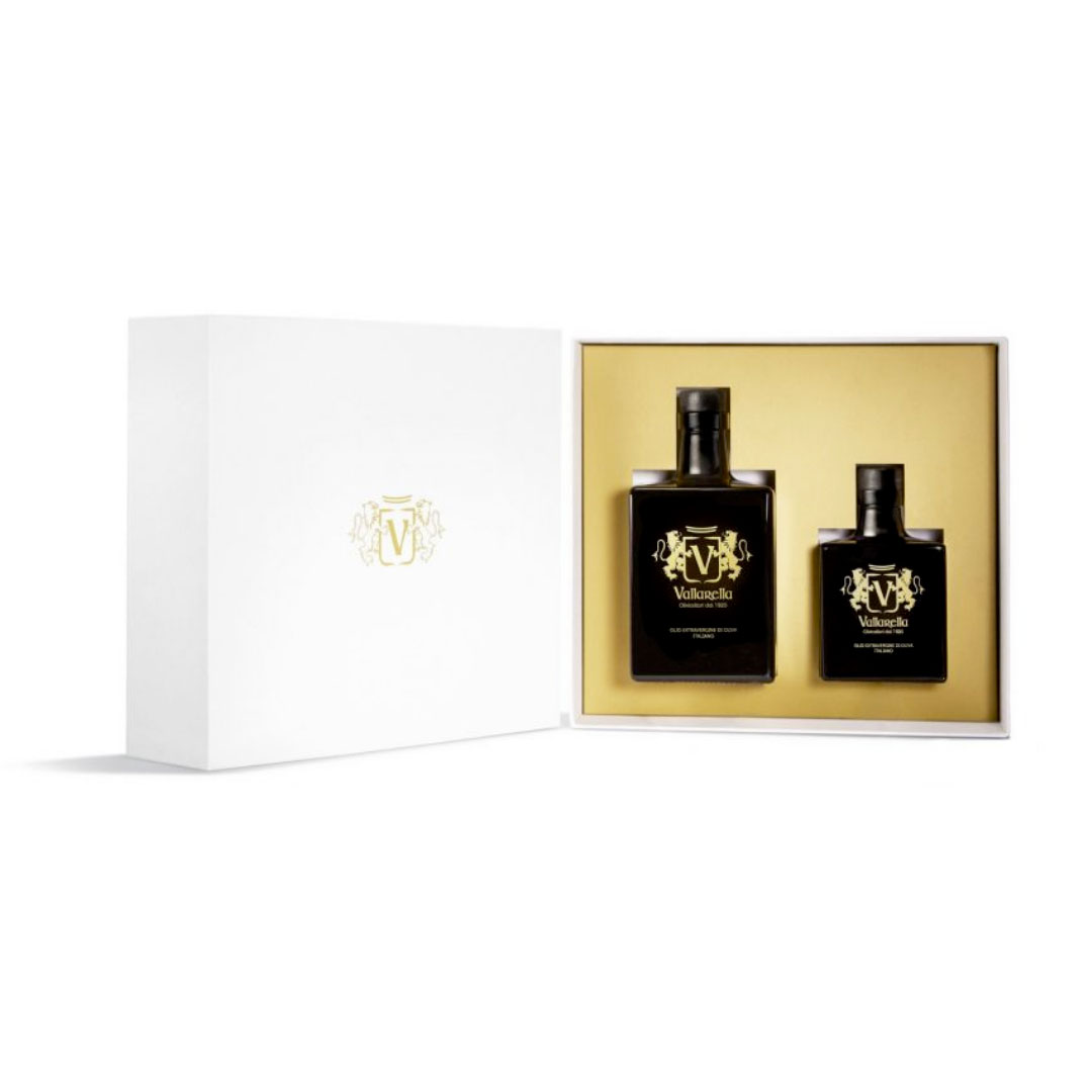 Olio Vallarella Box Regalo Bianca 250ml500ml